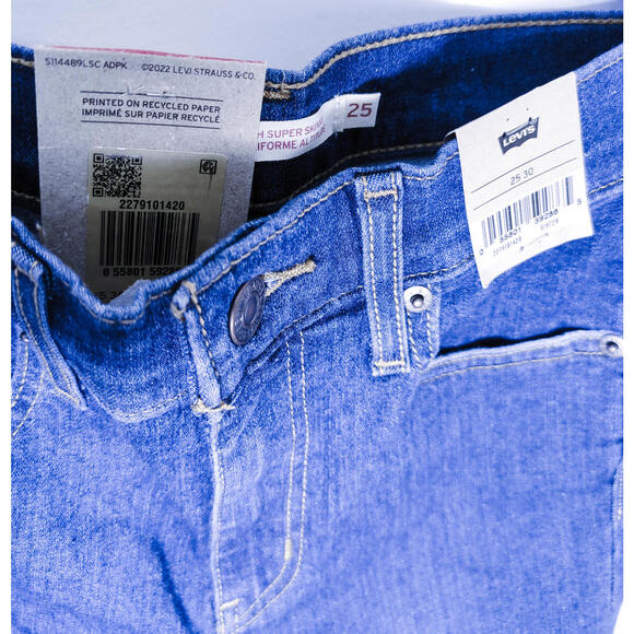 Levi's Mile High Super Skinny Jeans - Women's Size 25 - Picture 5 of 6